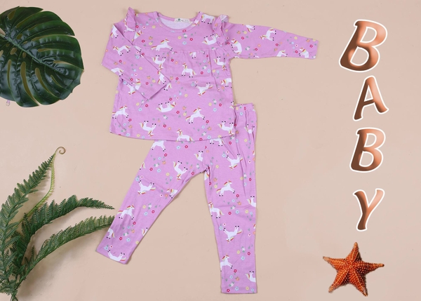 Bộ borip dài tay viền ngực bé gái size 1-7T.X20