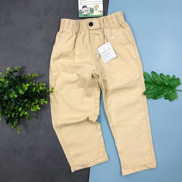 Quần dài kaki đũi thu đông đính cúc bé trai size 10-14T.X20