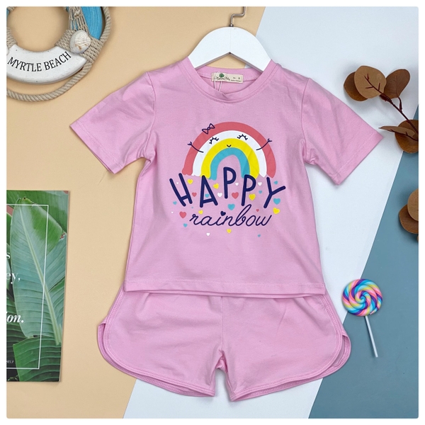 Bộ BG quần đùi cầu vồng Happy  10/16*21
