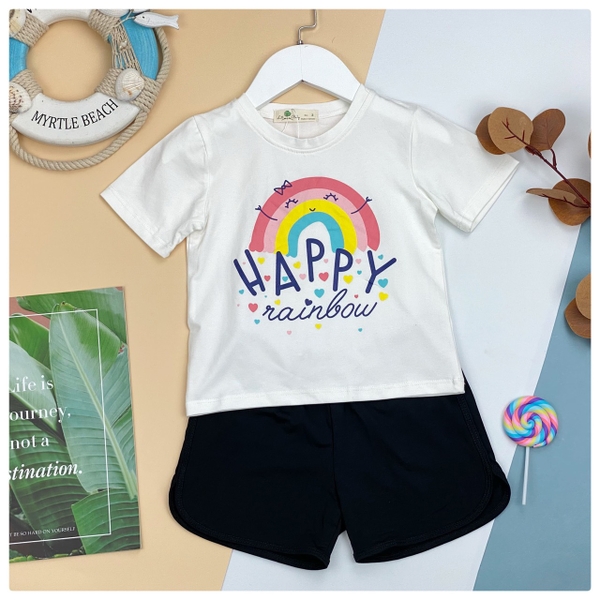 Bộ BG quần đùi cầu vồng Happy 3/9*21