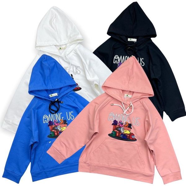 Áo nỉ hoodie in among us PH375 size 2/8
