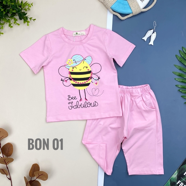 BON Bộ BG Quần lửng con ong 8/12 (Ri5)