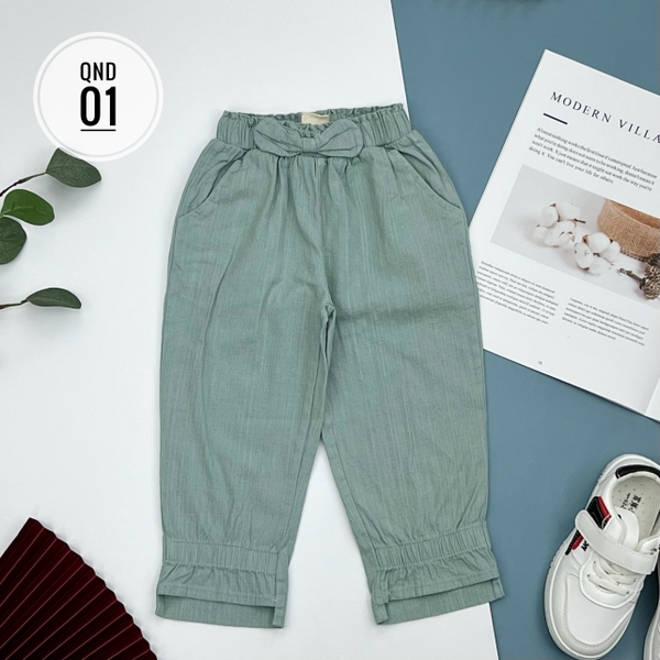 QĐN Quần Kaki đũi BG có nơ 8/12 (ri5) Ph462
