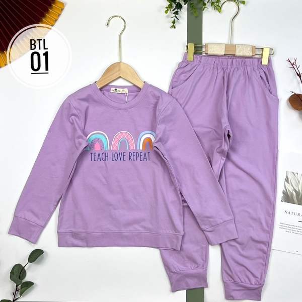 BTLR Bộ cotton thu đông BG Teach Love 9/14 (Ri6)