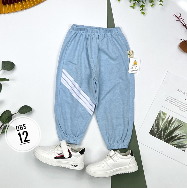 QBS Quần cotton dài bo gấu sọc 1/10 (Ri10) PH473