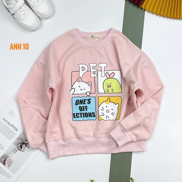 ANH Áo BT, BG nỉ da cá kiểu hàn quốc 8/18 (Ri6)
