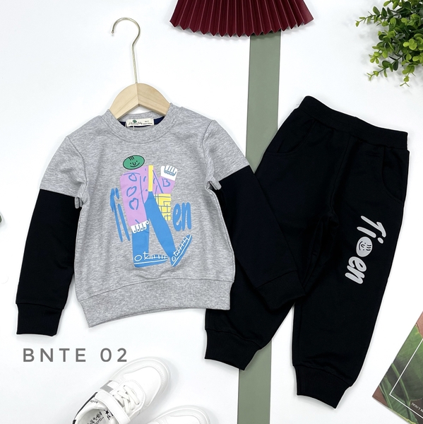 BNTE Bộ nỉ BT hình người tay nối 2/8 (Ri7)