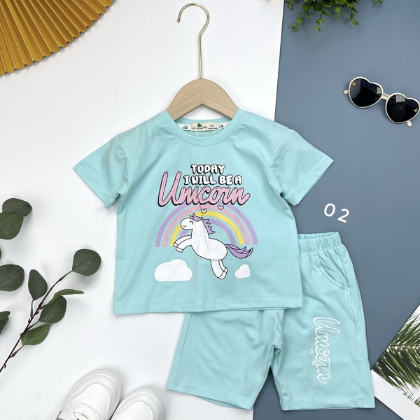 Bộ Bé gái ngắn tay unicor 2/8 (Ri7) quần lửng