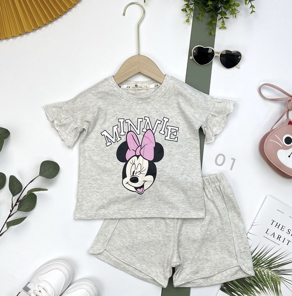 Bộ Bé gái mickey tay loe 2/8 (Ri7)