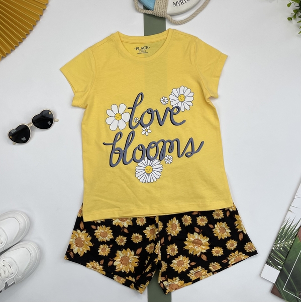 BBG02 Bộ Bé gái ngắn tay 2 chiều place XS/XL (Ri5)