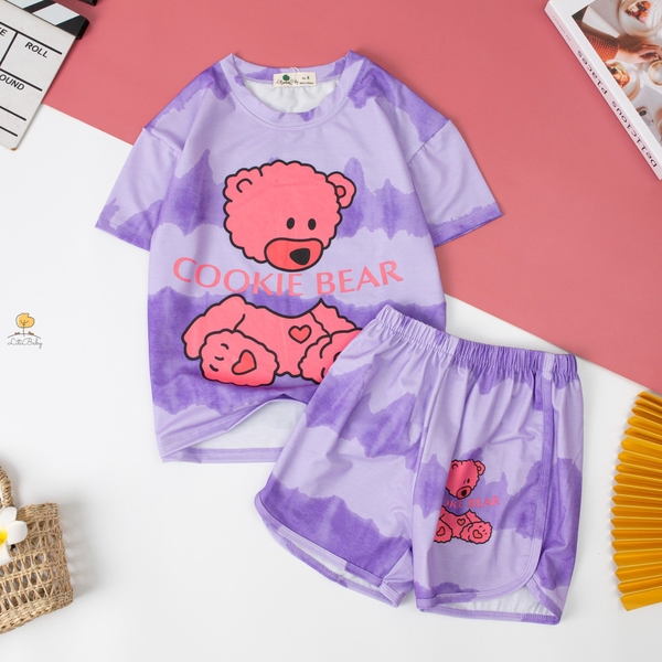 H Bộ cotton BG vải loang cừu, gấu 8/16 (Ri5) PH655