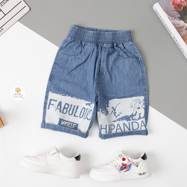 H Quần bò lửng BT in gấu quần 10/16 (Ri4) PH651
