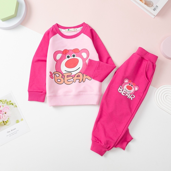 HĐ Bộ nỉ da cá BG in gấu 2/8 (Ri7) SG296