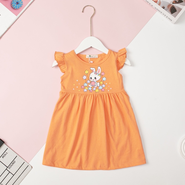 H457 Váy cotton cánh tiên in hình 2/10 (Ri9)