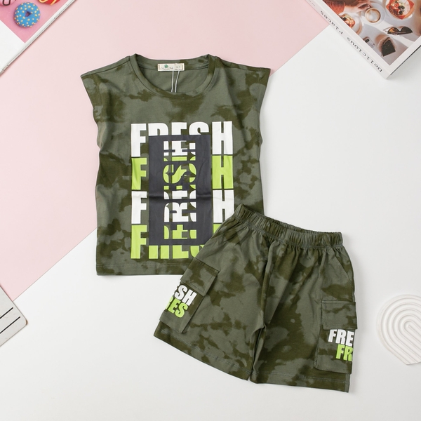 H461 Bộ cotton BT sát nách loang túi hộp Fresh 2/8 (Ri4)