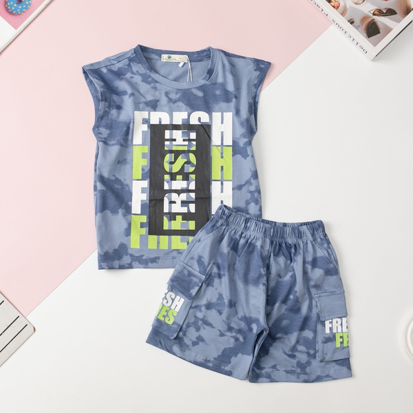 H461 Bộ cotton BT sát nách loang túi hộp Fresh 10/16 (Ri4)
