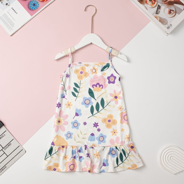 HY4 Váy cotton BG 2 dây vải tăm 2/10 (Ri5) PH924