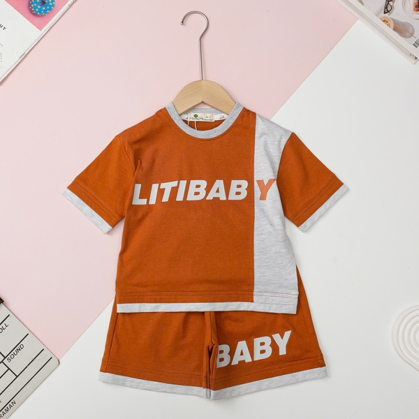 HY5 Bộ cotton BT ngắn tay can thân trước litibaby 2/12 (Ri6) PH1028