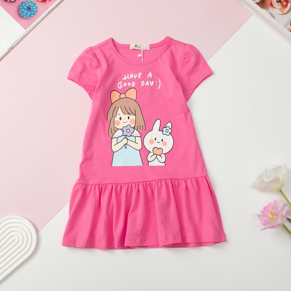 H520 váy cotton BG ngắn tay 2/12 in hình (Ri6)