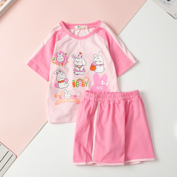 H528 Bộ BG ngắn tay 4C in hình phối 4/12 (Ri5)