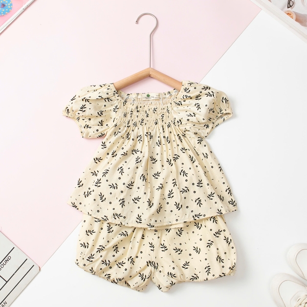 HY5 Bộ cotton trẻ em - bé gái G002 2/10 (Ri5) PH1096