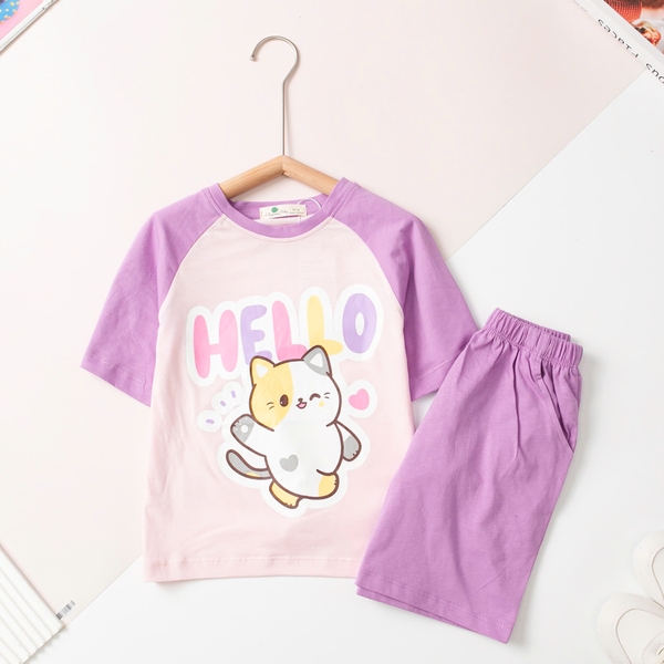 H561 Bộ cotton trẻ em - bé gái G005 2/10 (Ri5)
