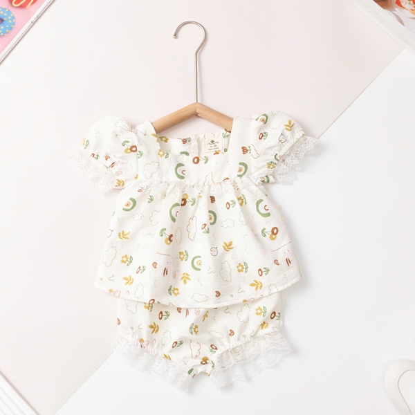 HY5 Bộ cotton trẻ em - bé gái G003 6/36 (Ri5) PH1141