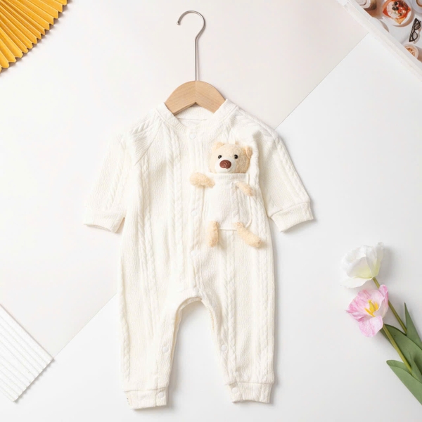 H572 Bộ thời trang trẻ em - F05 9/24 (Ri4) body sơ sinh khủng long, túi gấu