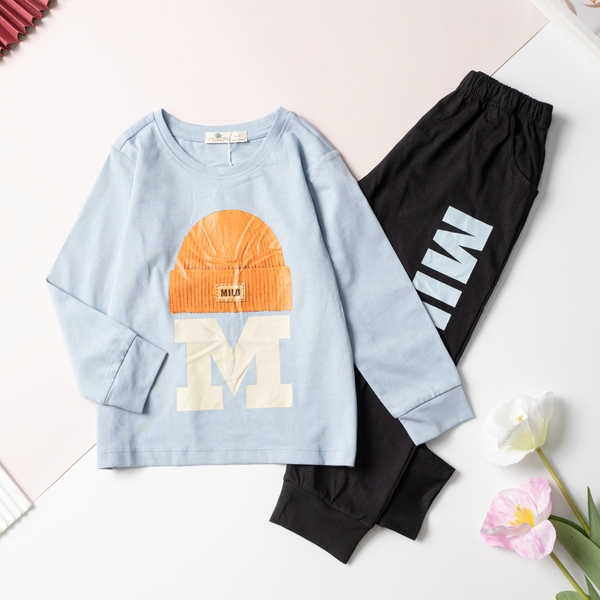 H590 Bộ cotton trẻ em - bé trai ĐB004 4/16 (Ri7)