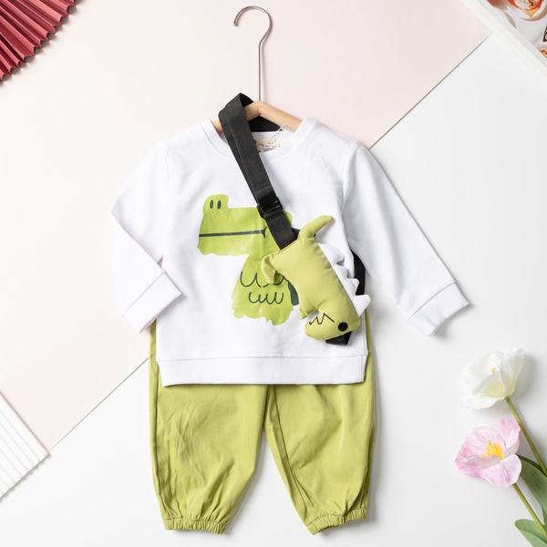 H591 Bộ cotton trẻ em - bé trai ĐB002 2/7 (Ri6) Khủng Long