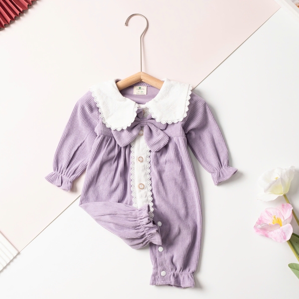 H593 Bộ thời trang trẻ em - F06 6m/18m (Ri4) body sơ sinh tím