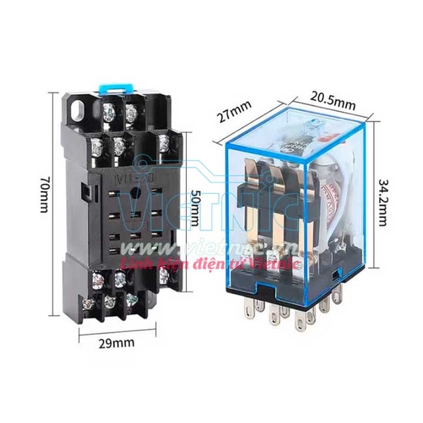 RELAY KÍNH 220VAC-11CN| MY3NJ HH53P 5A | www.vietnic.vn
