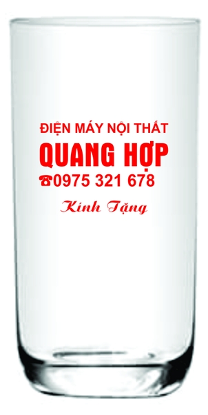 in trên ly thủy tinh