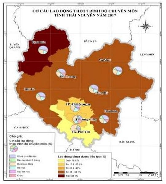 Ứng dụng hệ thống thông tin địa lý (GIS) và bản đồ nghiên cứu vấn đề dân cư tỉnh Thái Nguyên và Lạng Sơn