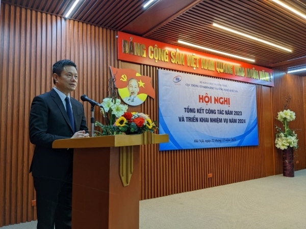 Hội nghị tổng kết công tác năm 2023 và triển khai nhiệm vụ năm 2024 của Cục Thông tin Khoa học và Công nghệ quốc gia