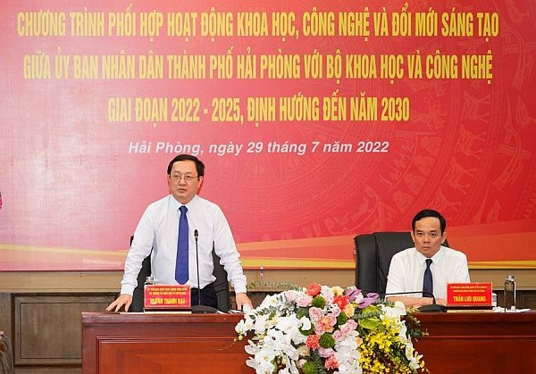 Ký kết chương trình phối hợp hoạt động giữa Bộ Khoa học và Công nghệ với UBND thành phố Hải Phòng