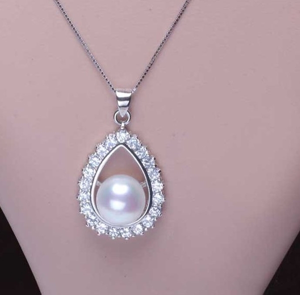 Mặt dây chuyền Ngọc trai nước ngọt Thiên nhiên Cao cấp - Mắt ngọc - PEARL EYES (9-10ly) - CTJ2810