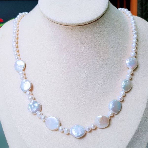 Vòng cổ Ngọc trai Tự nhiên Cao cấp - Chuỗi đơn Trường Cửu - BALI PEARL (5-13ly) - CTJ3811