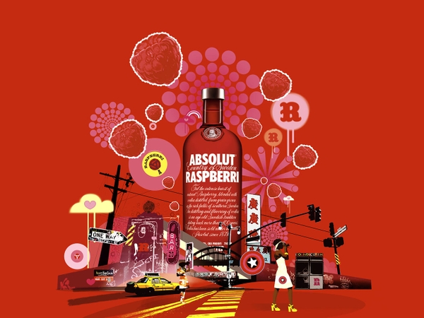 Ruou Vodka Absolut Raspberri