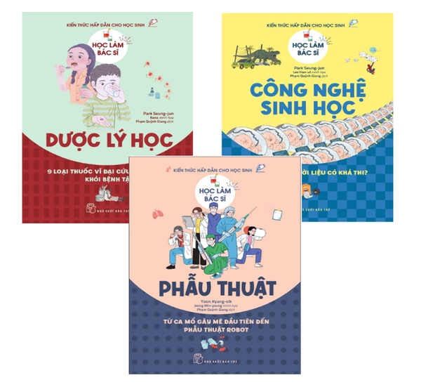 Combo (3 Cuốn Sách) Học Làm Bác Sĩ: Dược Lý Học - Phẫu Thuật - Công Nghệ Sinh Học