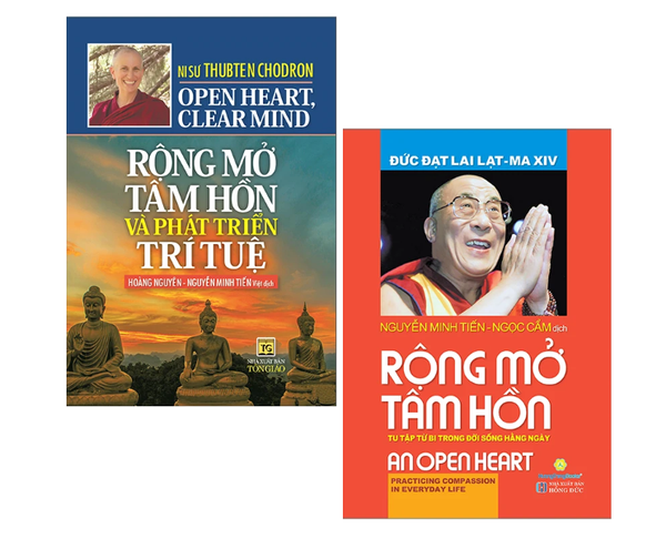 Combo (2 Cuốn Sách) Rộng Mở Tâm Hồn Và Phát Triển Trí Tuệ + Rộng Mở Tâm Hồn - Tu Tập Từ Bi Trong Đời Sống Hằng Ngày (Đức Đạt-Lai Lạt-Ma XIV; Ni Sư Thubten Chodron)