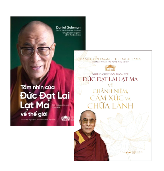 Combo (2 Cuốn Sách) Tầm Nhìn Của Đức Đạt Lai Lạt Ma Về Thế Giới + Những Cuộc Đối Thoại Với Đức Đạt Lai Lạt Ma Về Chánh Niệm, Cảm Xúc Và Chữa Lành (Daniel Goleman)