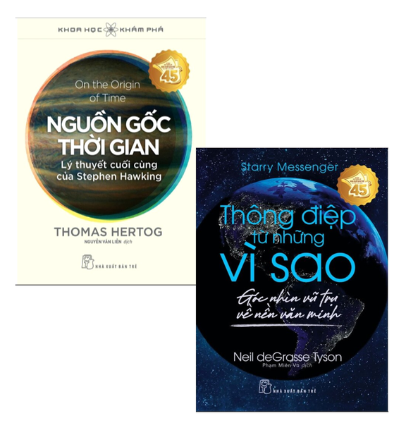 Combo (2 Cuốn Sách) Nguồn Gốc Thời Gian + Thông Điệp Từ Những Vì Sao (Thomas Hertog)