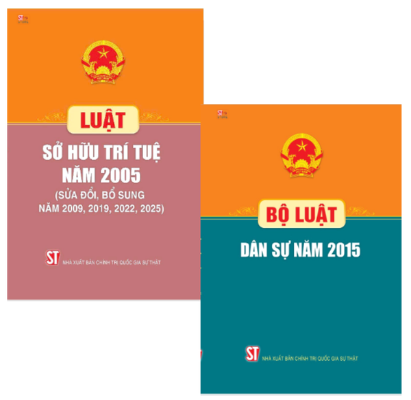 Combo (2 Cuốn Sách) Bộ luật Dân sự năm 2015 + Luật Sở hữu trí tuệ năm 2005 (Sửa đổi, bổ sung năm 2009, 2019, 2022, 2025)