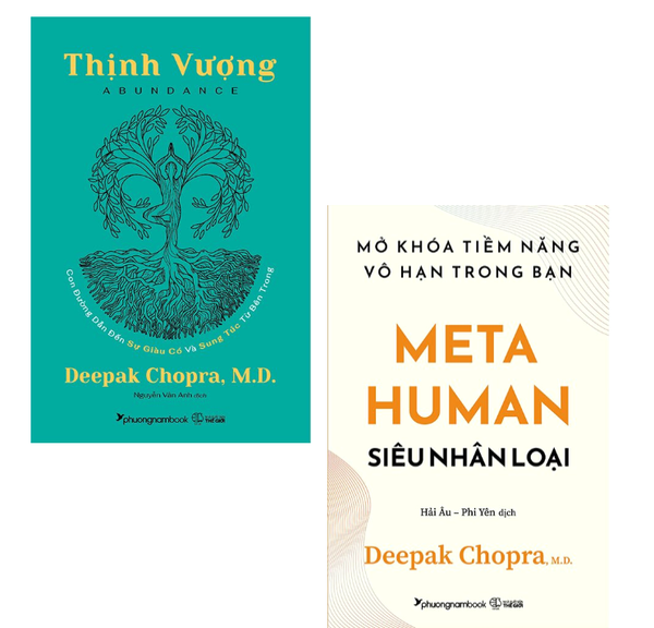 Combo (2 Cuốn Sách) Thịnh Vượng - Abundance + Siêu Nhân Loại - Mở Khóa Tiềm Năng Vô Hạn Trong Bạn (Deepak Chopra)