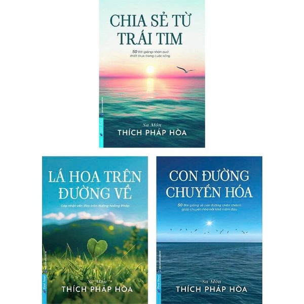 (Bộ Sách) Con Đường Chuyển Hóa + Lá Hoa Trên Đường Về + Chia Sẻ Từ Trái Tim (Bộ 3 Cuốn) Thích Pháp Hòa