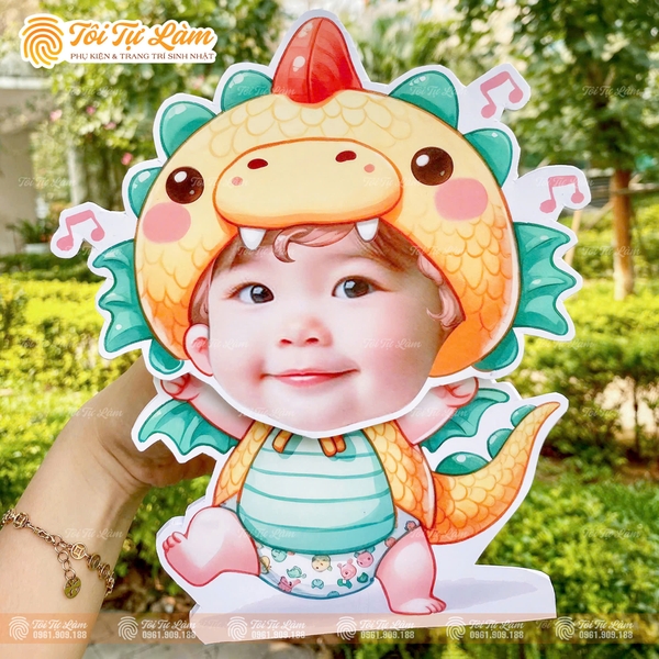 CHIBI LẮC ĐẦU CHO BÉ 1 TUỔI RỒNG - MẪU VÀNG