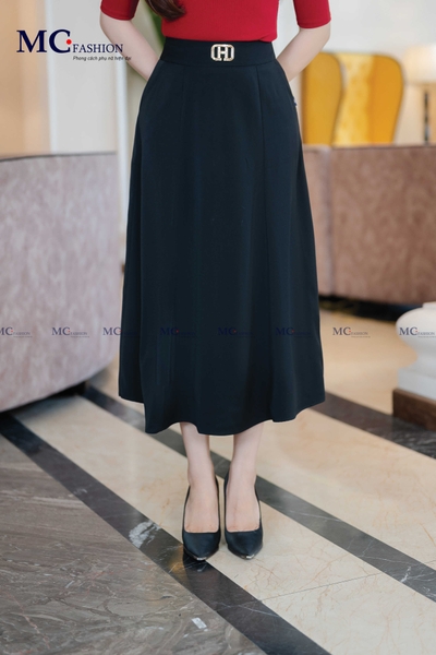 Chân váy xòe xếp ly bản to CV0671