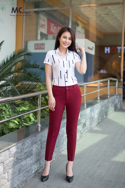 Quần Âu công sở dáng côn