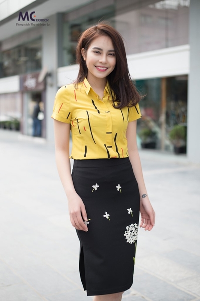 Sơ mi ngắn tay họa tiết A335